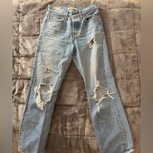 Levi’s Ripped Wedgie Straight Jeans.